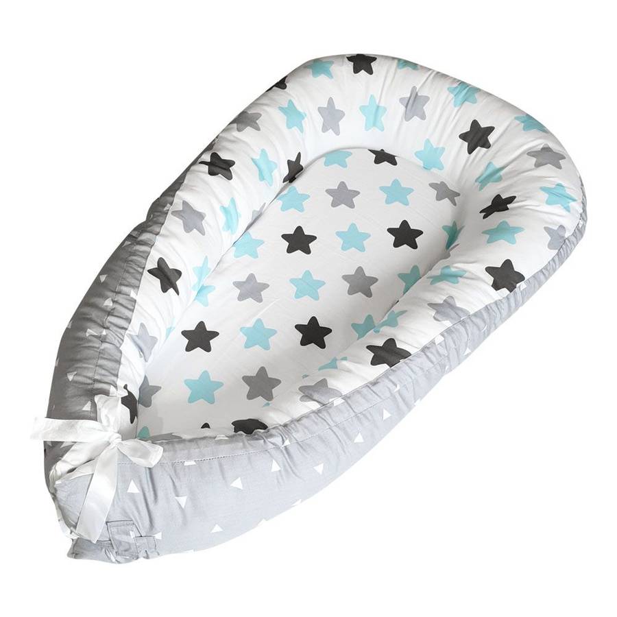 Portable Baby Nest and Co-Sleeper - Blue Stars