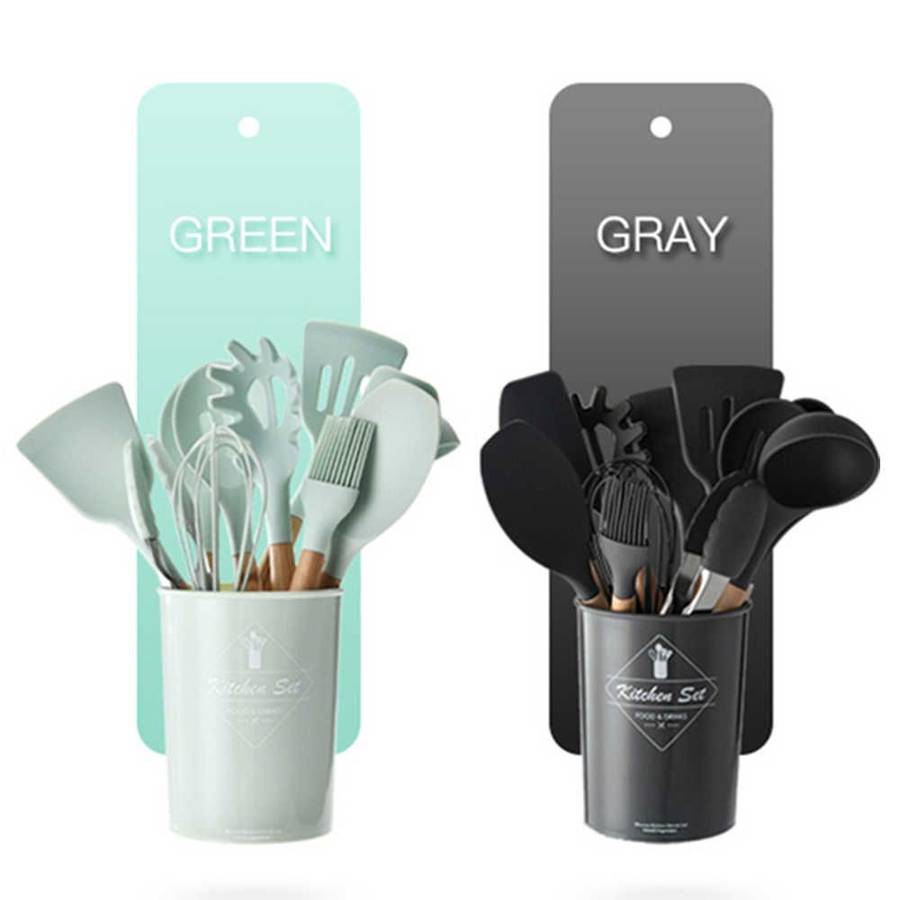 Silicone kitchen utensils - Black