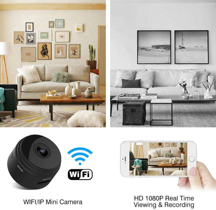 Mini Spy Camera WiFi Wireless Hidden Video, 1080P HD Night Vision