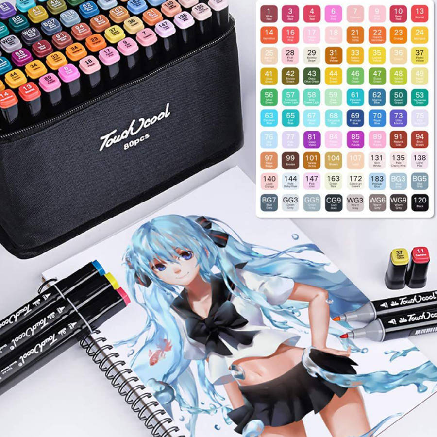 Oil-Based Thick Colouring Marker Pen Set-80pcs