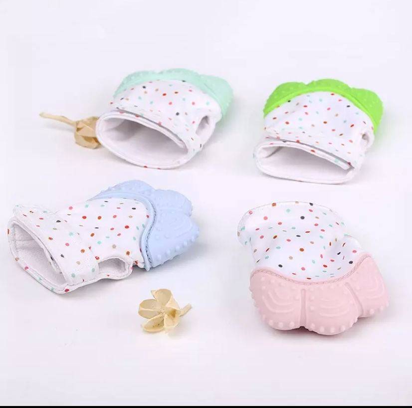 2 pack Nunuza silicone teething gloves/mittens.