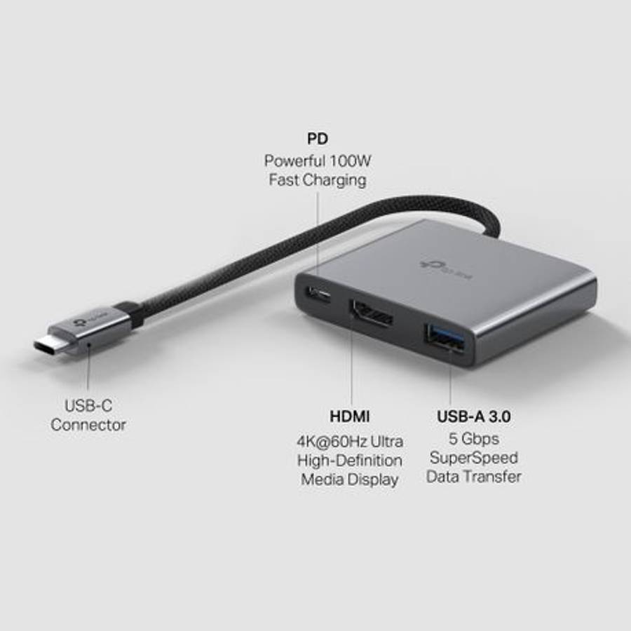 Tp-Link - UH3020C USB Type-C 3-in-1 Hub, 1 x HDMI port, 1x USB-C, 1x USB-A - Tp-Link - UH3020C US...