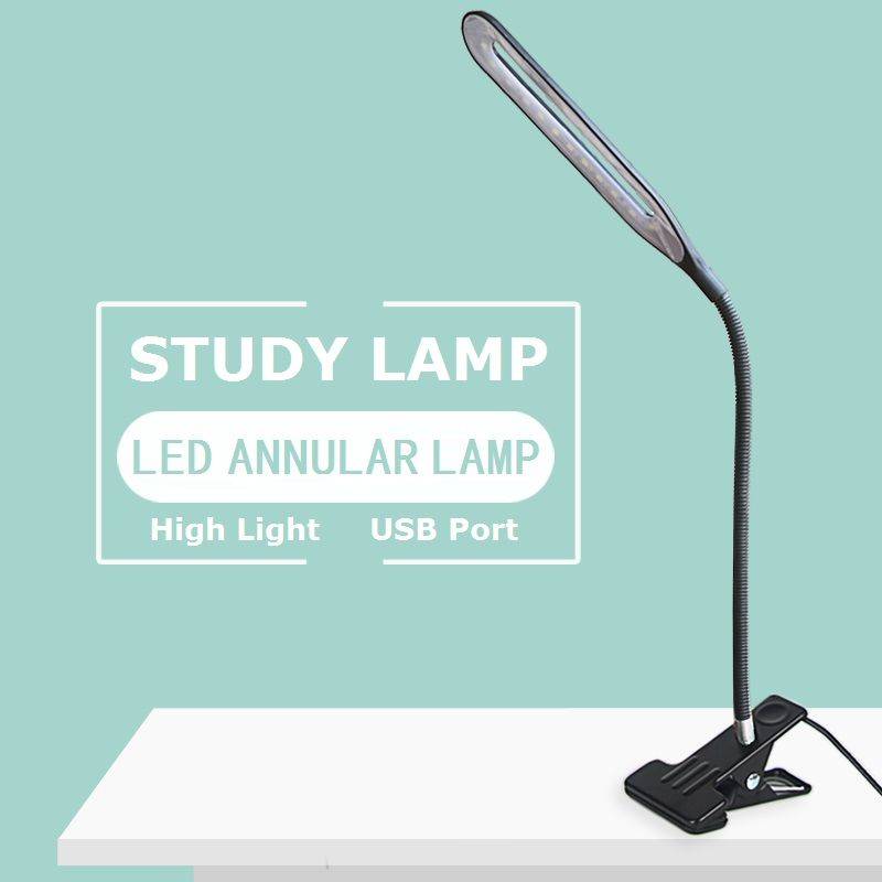 Table Clamping And Adjustable Arm LED  Lamp With USB Connector