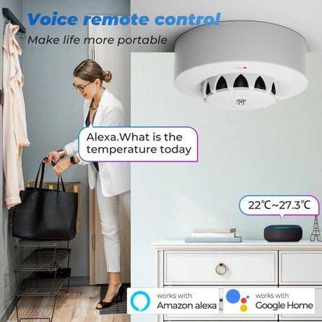 3 in 1 - Smartlife / Tuya Smart Wifi Smoke Detector, Temperature and Humidity Sensor (Damaged box)