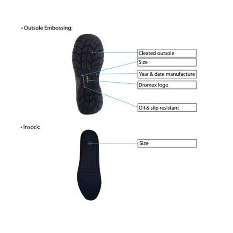 Dromex Boxer Leather Safety Shoe - Black - SA 3 - Dromex Boxer Leather Safety Shoe - Black - SA 3
