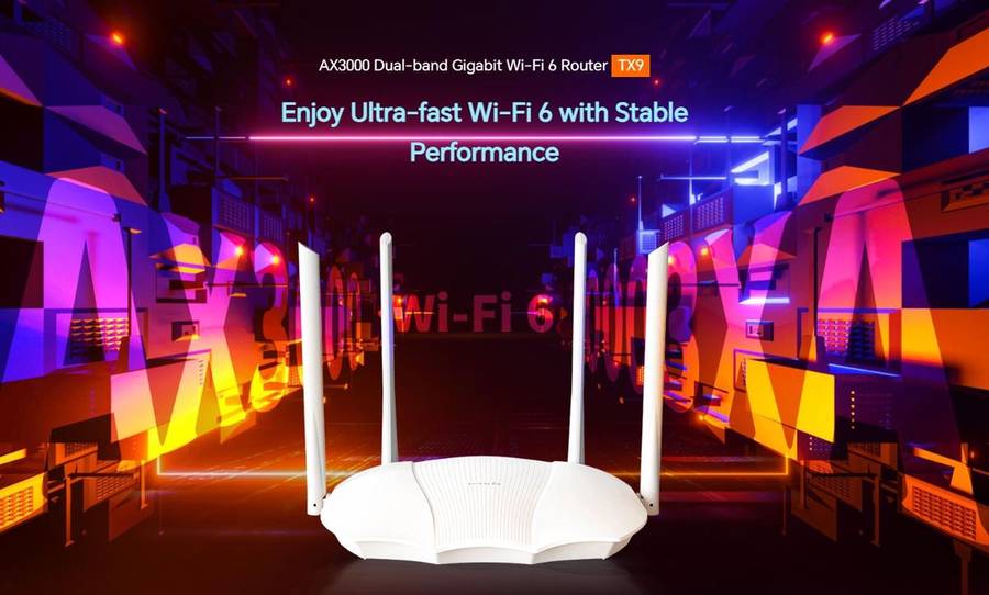 Tenda AX3000 Dual Band Gigabit Wi-Fi 6 Router - TX9