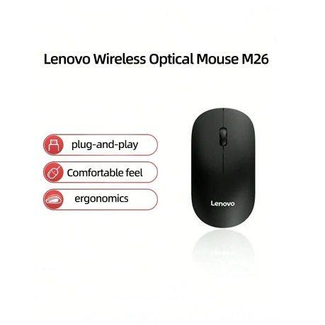 LENOVO - M26 - Advanced Optical Tracking Wireless Mouse - Black