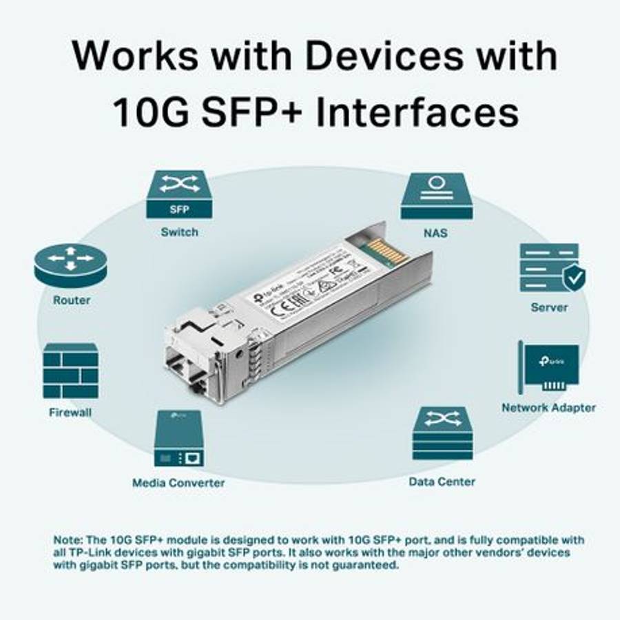 Tp-Link - SM5110-SR 10G SFP+ LC Transceiver - Fast, Hot-Swap, Reliable - Tp-Link - SM5110-SR 10G ...