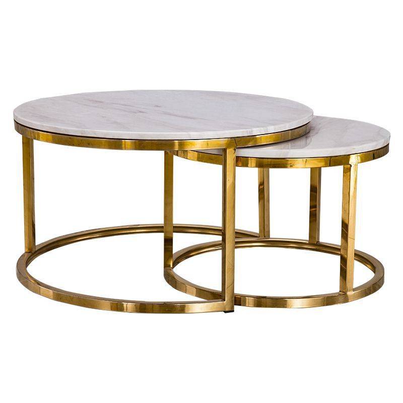 Gold 2 In 1 Marble Table