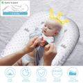 Baby Nest,Baby Lounger Co-Sleeping Baby Bassinet for Bed Newborn Lounger - Yellow-Blue-Star
