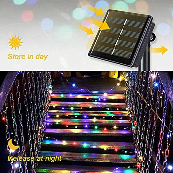 1 Pack String Lights Fairy Lights Solar 10m-100 LED Bulbs Christmas Lights