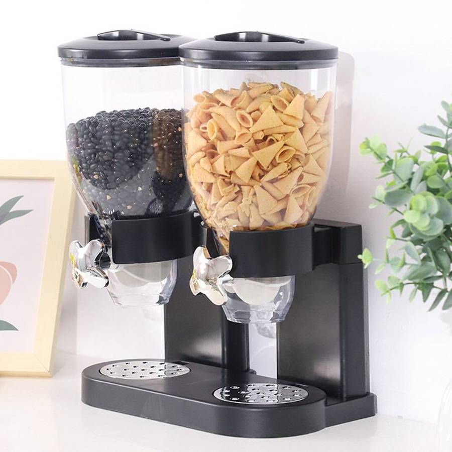 Double Cereal Dry Food Dispenser