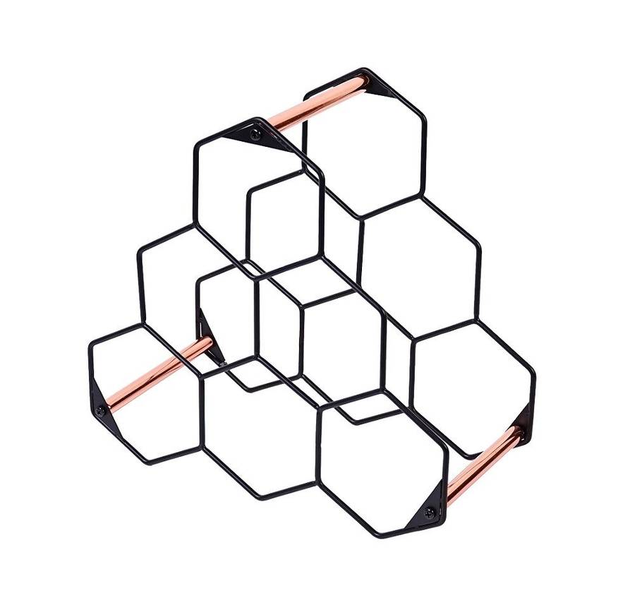 Berlinger Haus 29cm Stylish Iron Wine Rack - Black Rose Collection (DISPLAY MODEL)