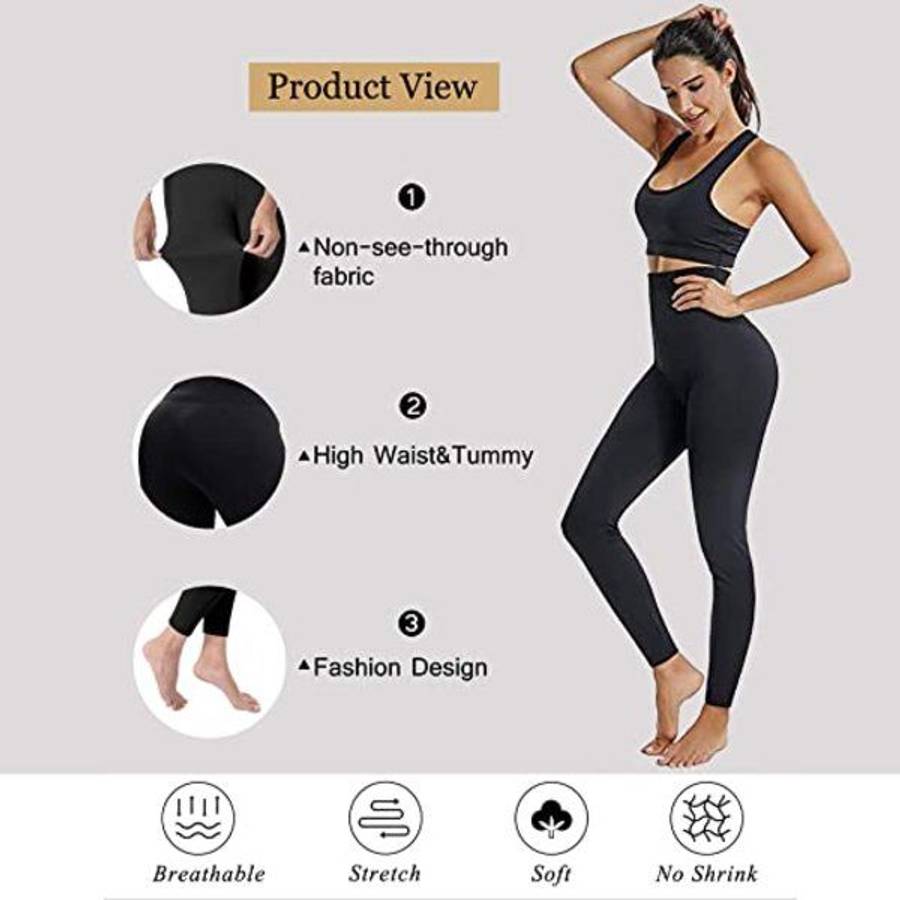 3 x Warm Winter Fleece Lined Leggings With High Waist