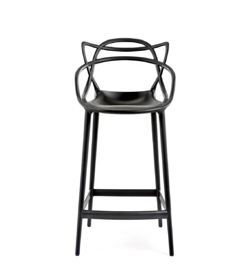 Bar Stool - Plastic - Black - 4 Pack