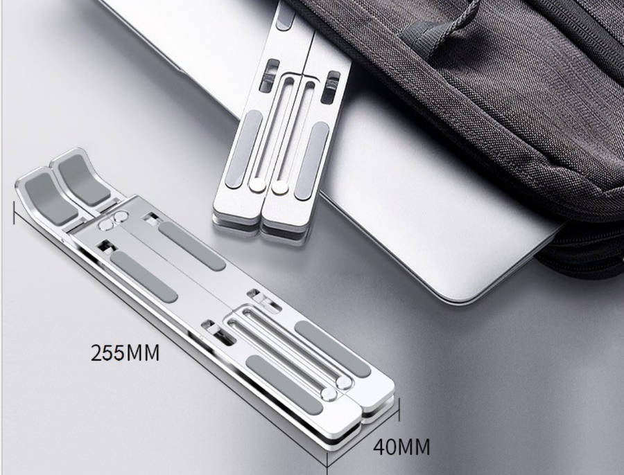 Silver Folding Bracket Laptop Stand