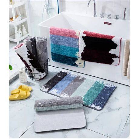 Blue Non Slip Luxury Bath Mat