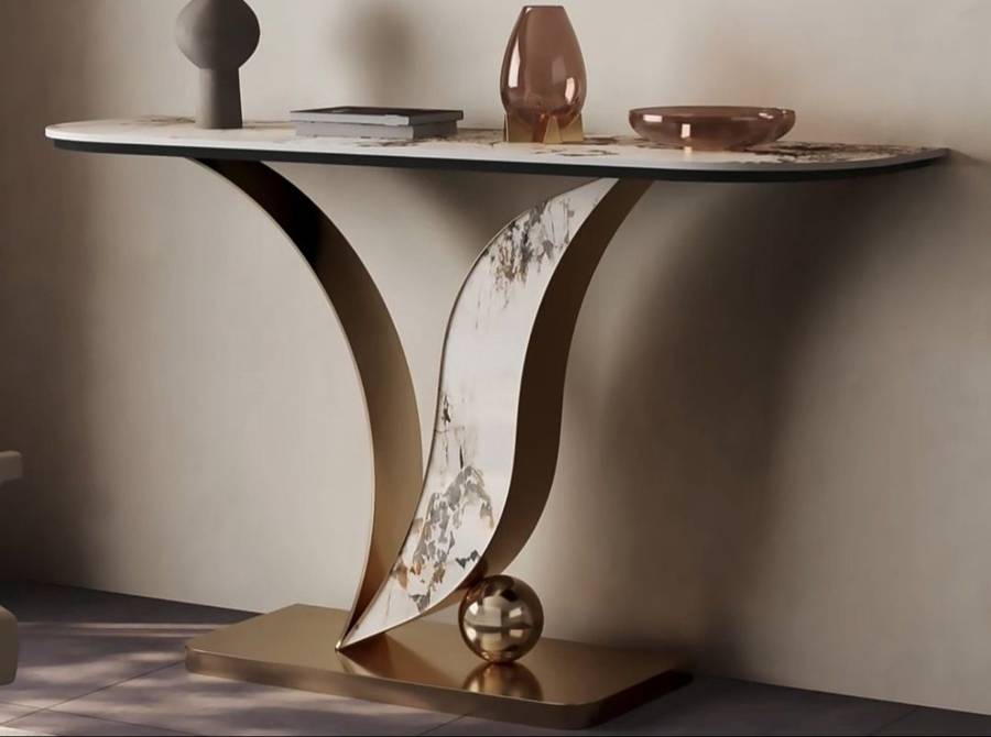 Modern marble console server table