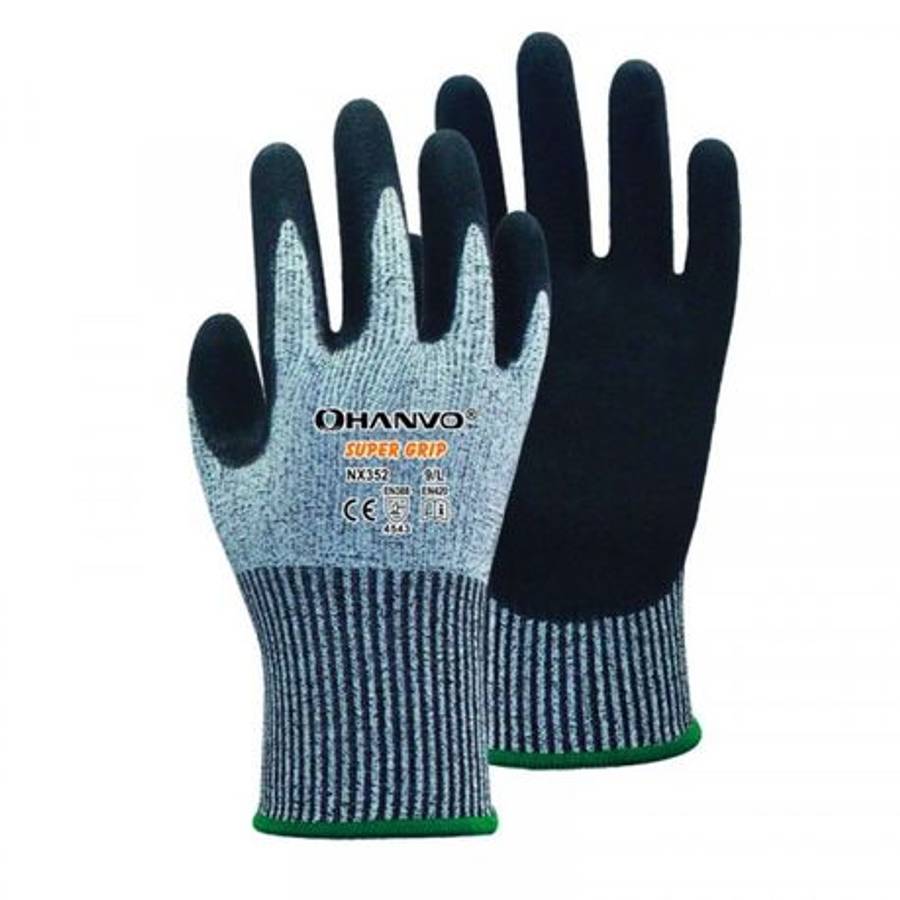 Hanvo Super Grip Cut Level 5 Nitrile Glove - Hanvo Super Grip Cut Level 5 Nitrile Glove