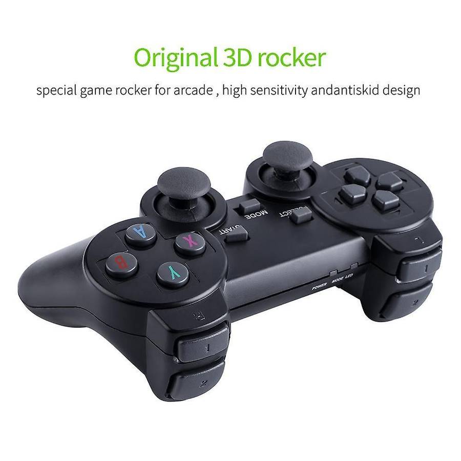 4K ultra HD game stick with 2 wireless controllers gamepad set