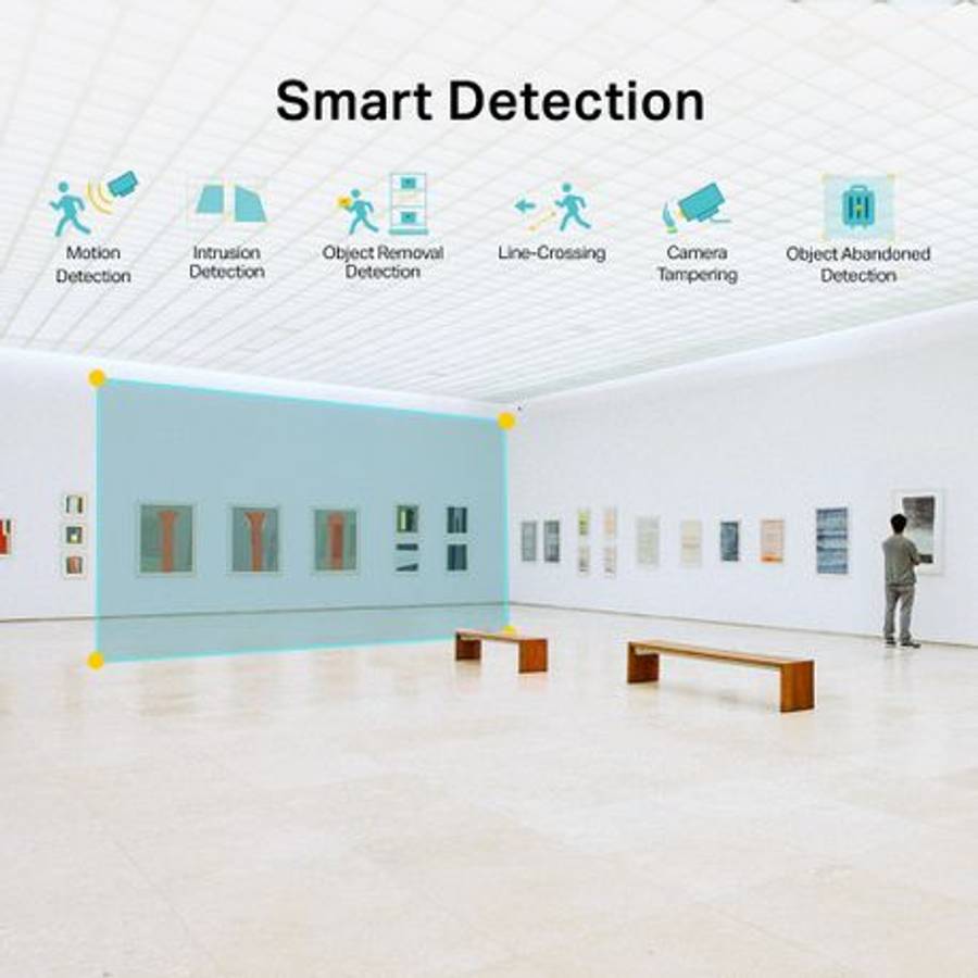 Tp-Link - Vigi C440I 2.8mm 4MP IR Turret Network Camera, Smart Detection - Tp-Link - Vigi C440I 2...