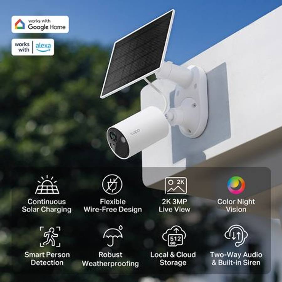 Tp-Link - Tapo TC82 KIT Solar-Powered Security Camera Kit - Tp-Link - Tapo TC82 KIT Solar-Powered...