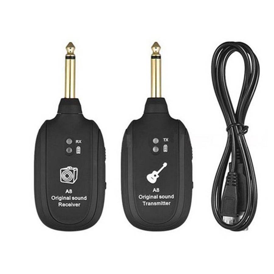 A8 4 Channels Guitar Pickup Wireless System Transmitter Receiver - Great Gift Idea