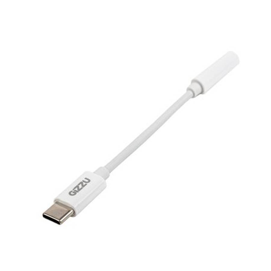 Gizzu - USB Type-C to 3.5mm AUX Audio Adapter - White - Gizzu - USB Type-C to 3.5mm AUX Audio Ada...