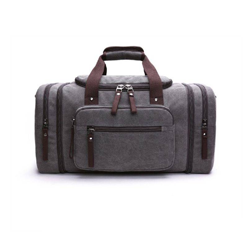 Canvas Duffel Bag Carry-on Overnight Bag - Khaki