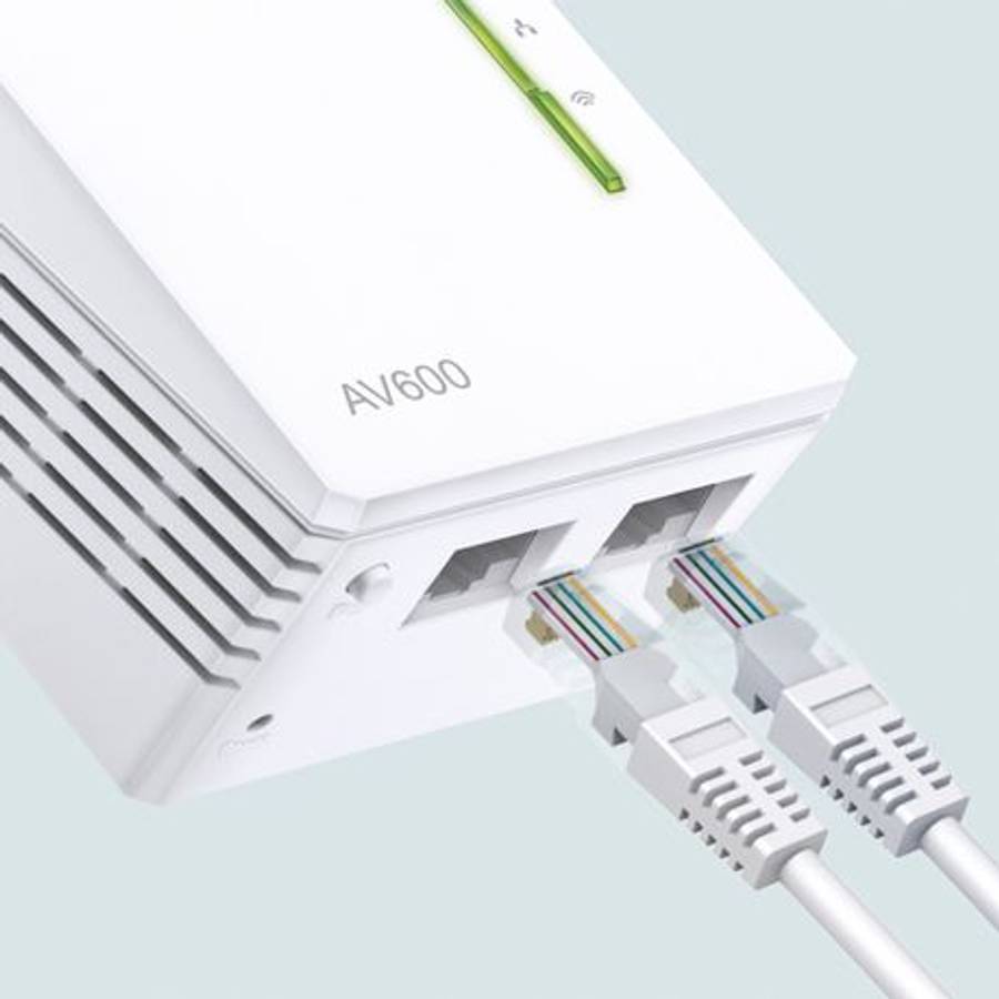Tp-Link - 300Mbps AV600 Wi-Fi Powerline Extender Starter Kit - Tp-Link - 300Mbps AV600 Wi-Fi Powe...