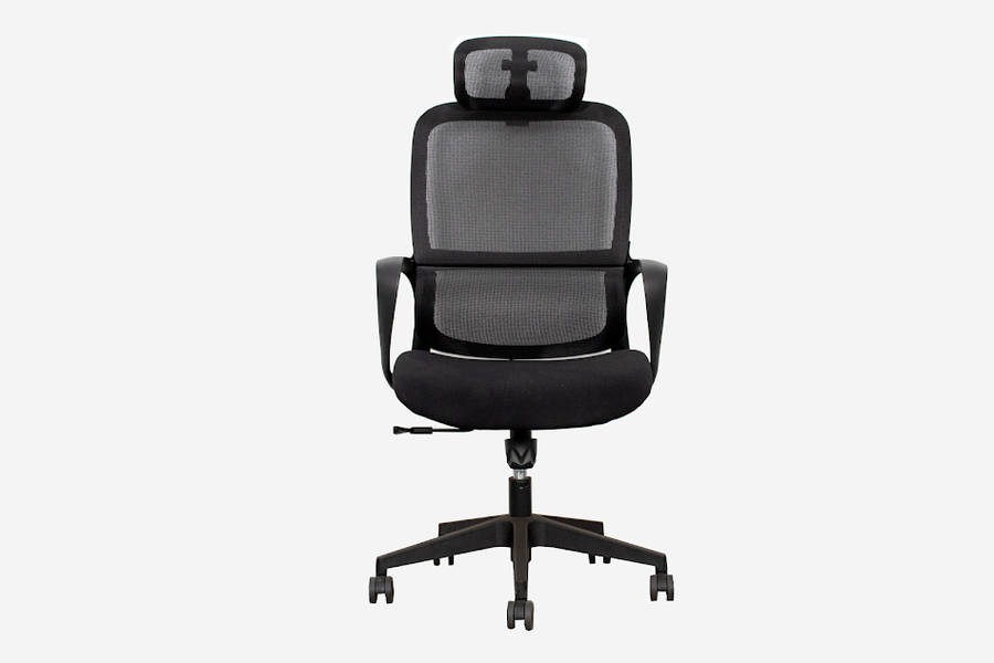 Office Chairs - Mesh Back and Headrest - Black Colour