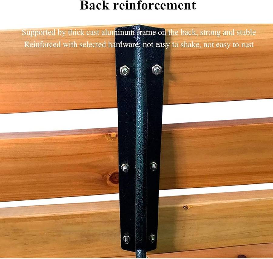 Wooden Outdoor Curved Garden Bench