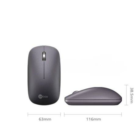 Lenovo Lecoo - WS214 - 2.4G Slim Portable 1200 DPI Wireless Mouse - Grey