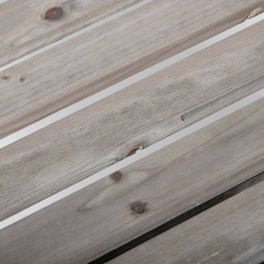 Hazlo Solid Wooden Outdoor Sun Pool Lounger Chair & Pull out Tray - Grey