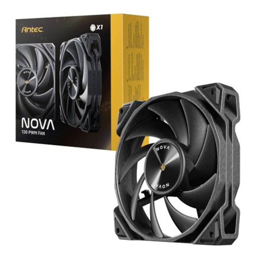 Antec - Nova 120 PWM Fan with Speed Controller - Black - Antec - Nova 120 PWM Fan with Speed Cont...