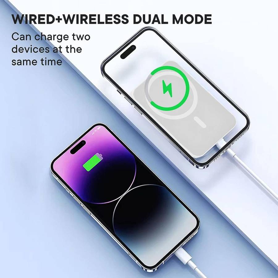 10000 Mah Magnetic Power Bank, Quick Charge , Wireless Fast Charging