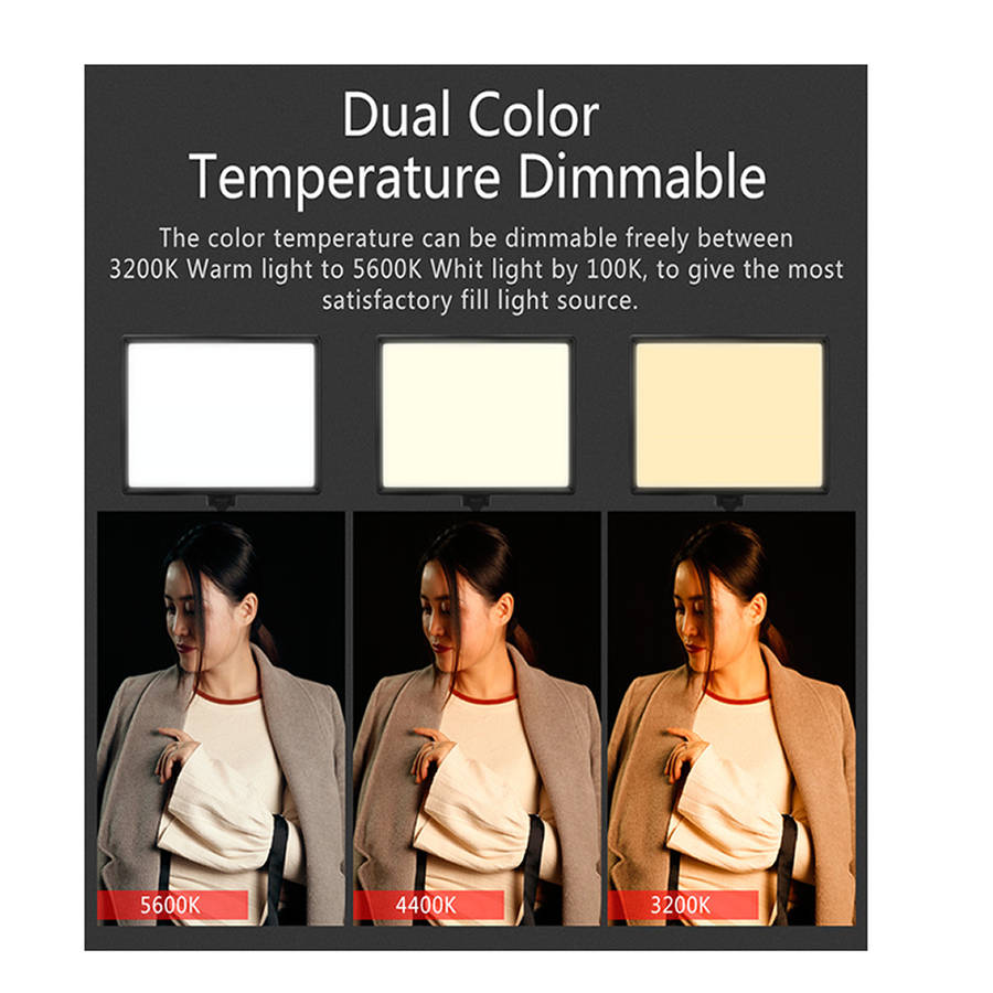 Video and Photography Continuous LED Light With Stand & Remote - A112 - 12 inch