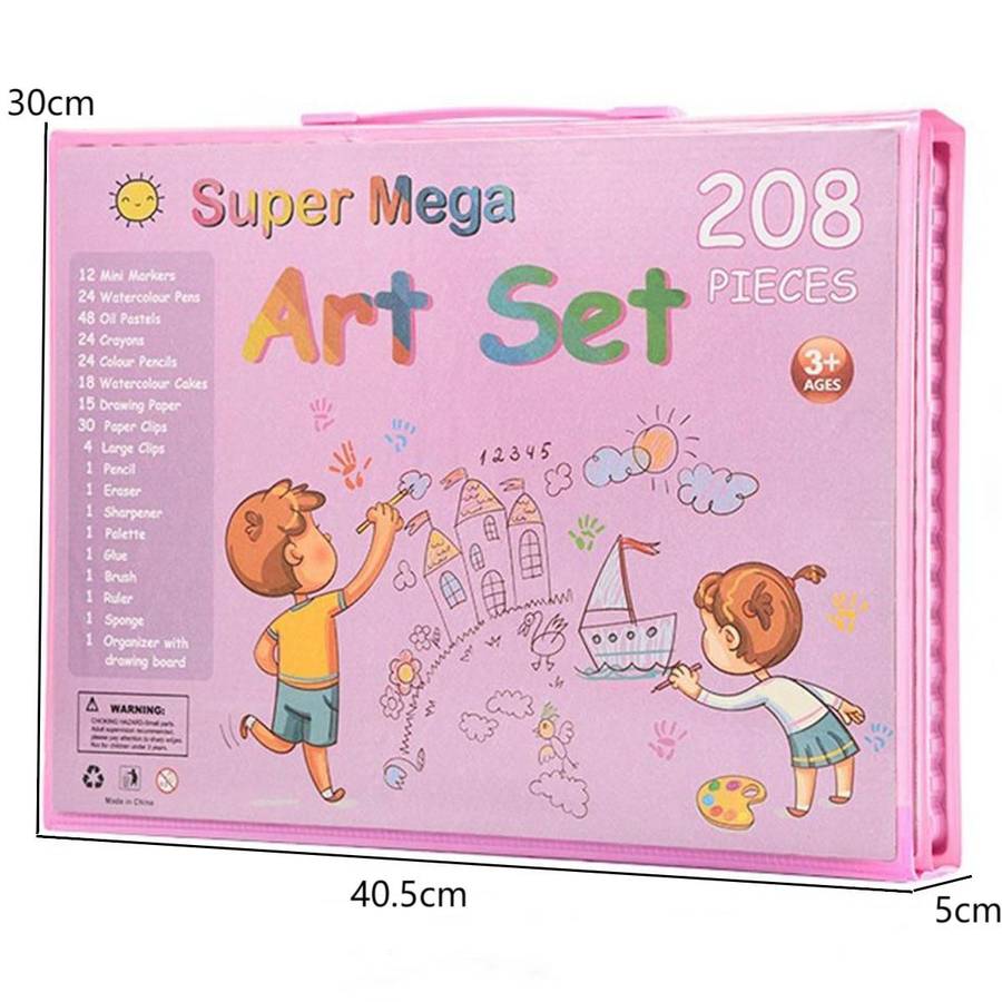 Mega 208 Piece Art Set - Pink
