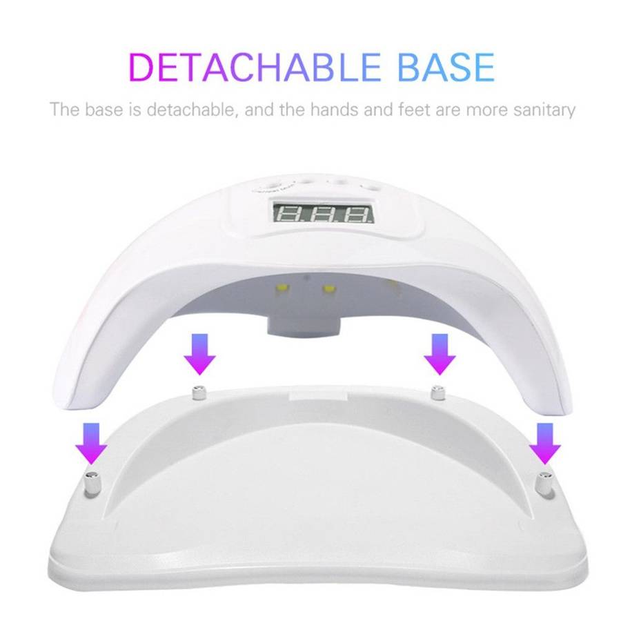 48W SUN Five Nail Curing Drying Lamp with Infrared Sensing Auto on Function - White