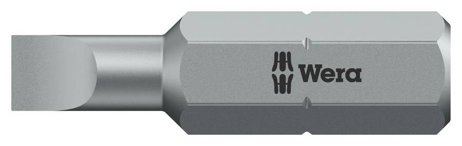 Wera (05072057001) Hex Driver Bit, Slotted, 0.8mm x 5.5mm Bit, 25 mm