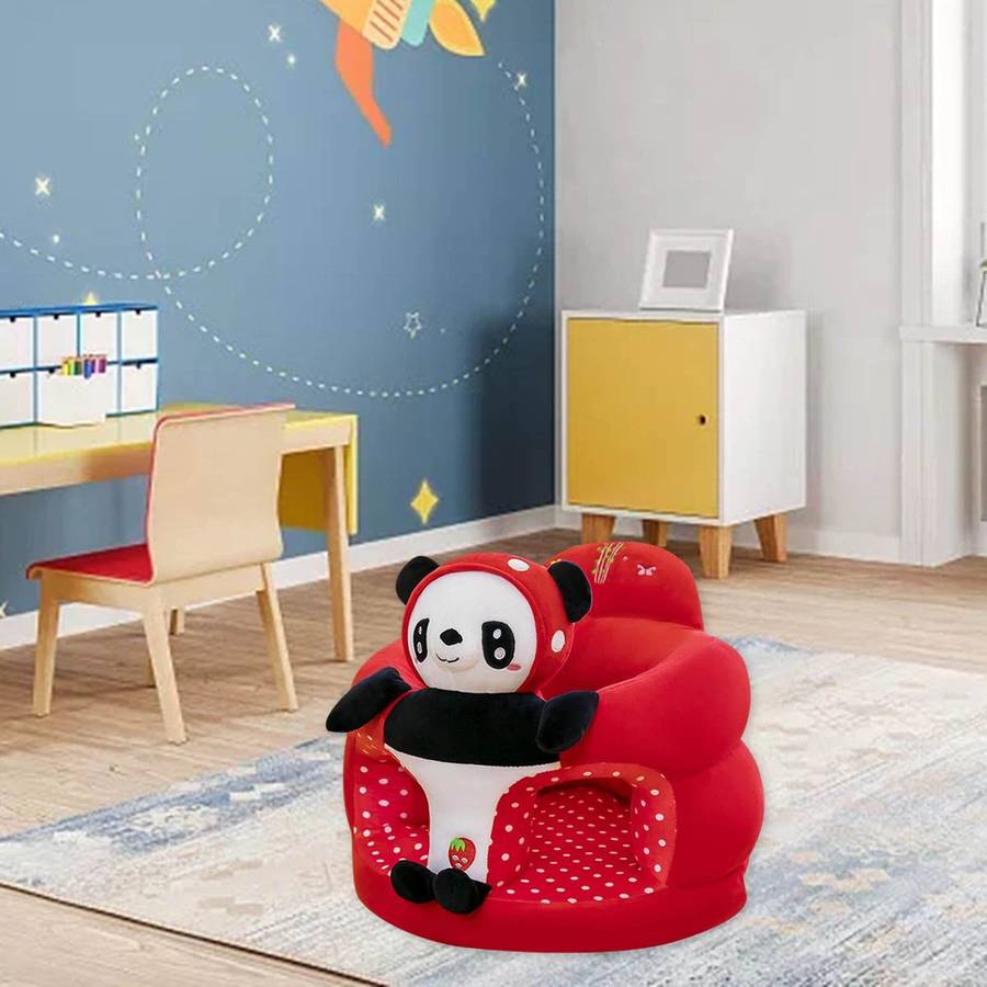 Baby Learning To Sit On Sofa Small Child Sofa Cartoon Baby Seat - Red