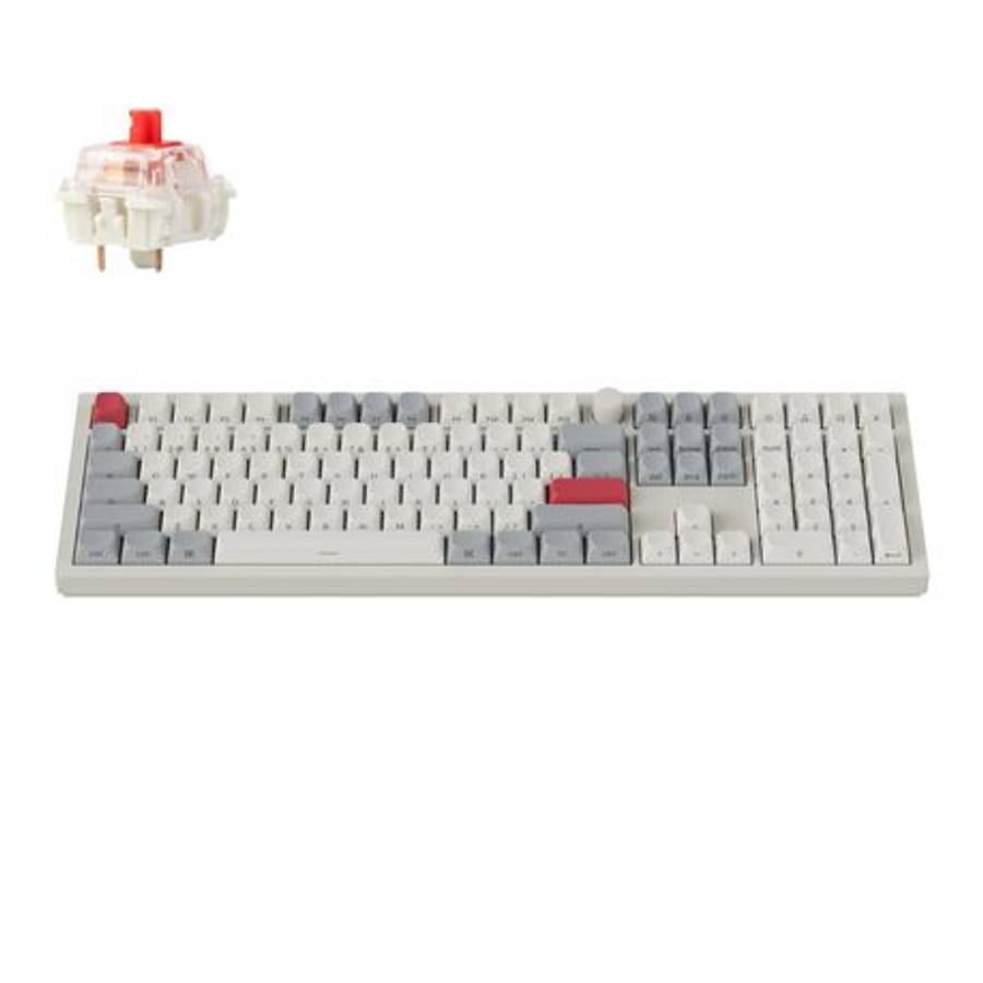 Keychron - Q6 Max QMK/VIA Wireless Custom Mechanical Keyboard OSA Gateron Red Jupiter Switches - ...