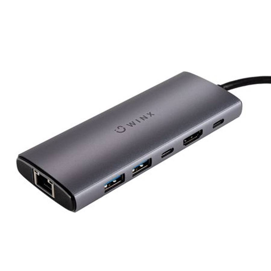WINX CONNECT Pro 6-in-1 Type-C Hub - Silver - WINX CONNECT Pro 6-in-1 Type-C Hub - Silver