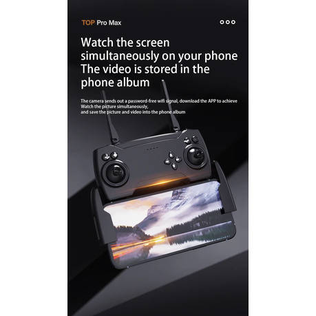 P18 - Triple Camera Quadcopter Drone With GPS HD Aerial Photography - Black