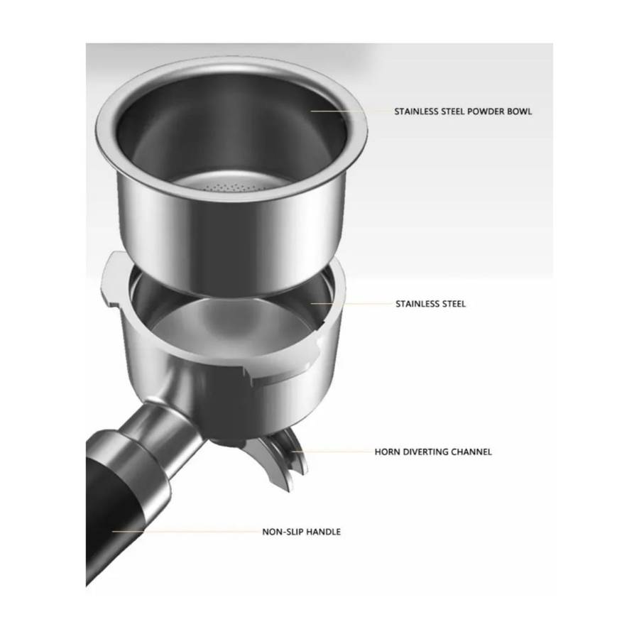 850W 15Bar Espresso Coffee Maker 1.6L With Filter Holder & Measuring Scoop