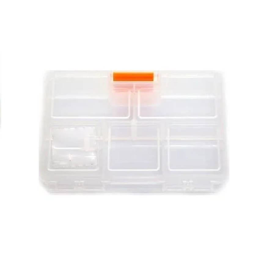 Multipurpose Storage Box 13x10x3cm | Clear Hinged Lid & Latch | Beads Screws Craft Parts