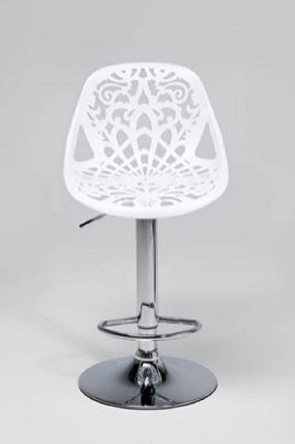 Floral Barstool / Patio stools - White