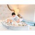 Baby Nest,Baby Lounger Co-Sleeping Baby Bassinet for Bed Newborn Lounger - Blue-Elephant