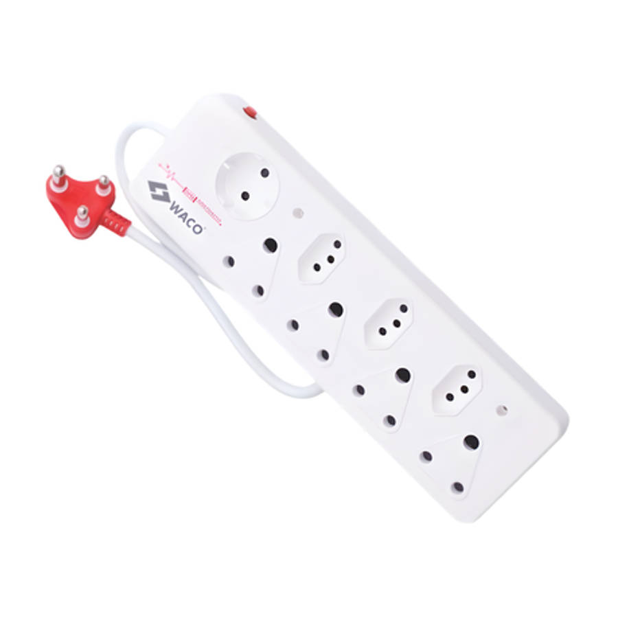 Waco - 8 Way Multiplug with Surge Protection and Shutters - Waco - 8 Way Multiplug with Surge Pro...