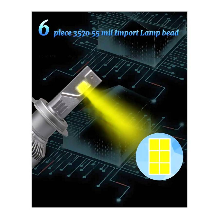 9005 26000LM 200w LED Canbus Headlight Bulbs- Pack Of 2